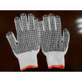 Bleach Knit Cotton String PVC Dots Safety Gloves (DKP112)